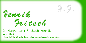 henrik fritsch business card